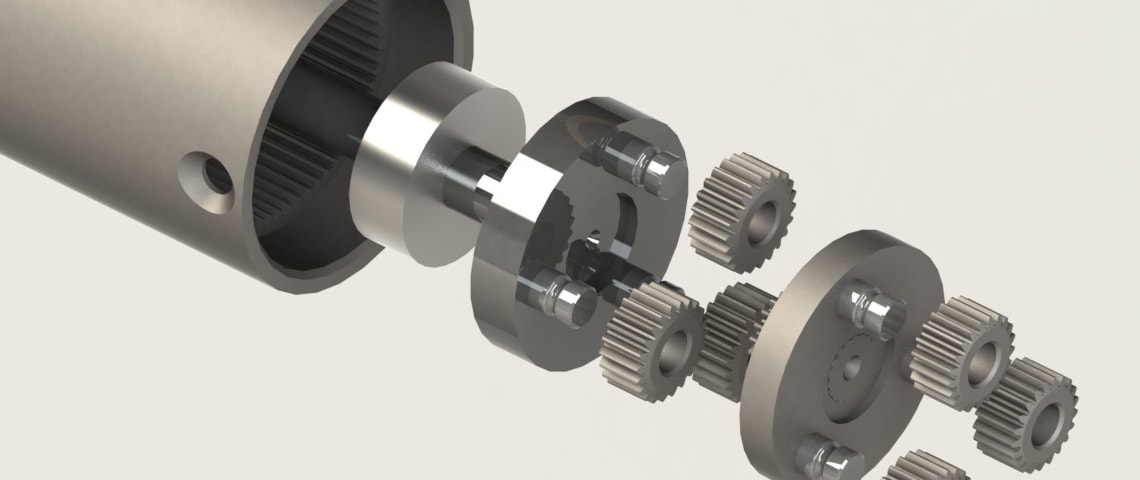 A 3D render of a Maxmar motor